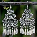 Sterling Silver 'Thai Pagoda' Earrings (Thailand)