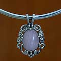 Sterling Silver 'Pink Fruit' Rose Quartz Choker (Indonesia)