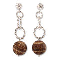 Silver 'Elegance' Aragonite Earrings (Peru)