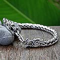 Sterling Silver 'Brave Dragons' Bracelet (Thailand)