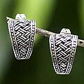 Sterling Silver 'Sterling Weaves' Earrings (Indonesia)
