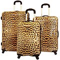 Heys USA Exotic Spinners Leopard Print 3-piece Set