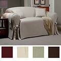 Waffle Loveseat Slipcover with Matching Pillows and Throw