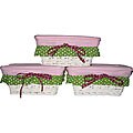 Springtime White Storage Baskets (Set of 3)