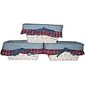 Boys Will be Boys White Storage Basket (Set of 3)