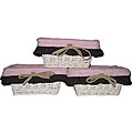 Pretty in Pink White Storage Basket (Set of 3)