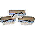 Baby Boy Blue White Storage Basket (Set of 3)