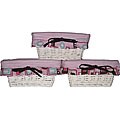 Chocolate Delight White Storage Basket (Set of 3)