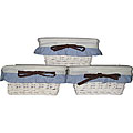 It's a Jungle Out There White Storage Baskets (Set of 3)