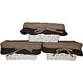 Mocha White Storage Baskets (Set of 3)