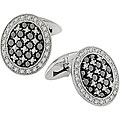 14k Gold 2 1/10ct Black/ White Diamond Cuff Links
