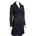 Tahari Women's Classic Black Trench Coat