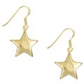 14k Yellow Gold over Silver Star Drop Earrings