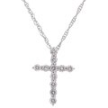 18k White Gold 1/4ct TDW Diamond Cross Pendant