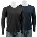 PYA Men's Italian Merino Wool Crewneck Long-sleeve Wool Sweater