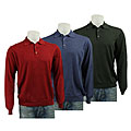 Toscano Men's Italian Wool Collared Sweater
