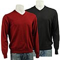 Toscano Men's Italian Wool Long-sleeve V-neck Sweater