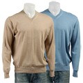 Toscano Men's Italian Wool V-neck Wool Sweater
