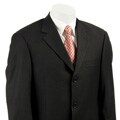 Studio Milano Men's Solid Black 2-button Suit