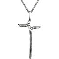 Sterling Silver Diamond Accent Cross Pendant