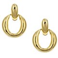 14k Yellow Gold over Silver Doorknocker Earrings
