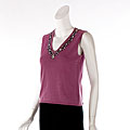 Ninety Tank Crystal Beaded Sleeveless Tank