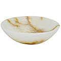 DeNovo White Onyx Stone Bathroom Vessel Sink