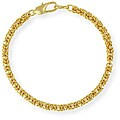 14k Gold Overlay 7.5-inch Mini Byzantine Bracelet