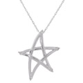 14k Gold 1/10ct TDW Diamond Star Pendant (H-I, I2)