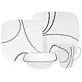 Corelle Square Simple Lines 16-piece Set
