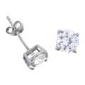 Sterling Silver CZ 6-mm Round Stud Earrings