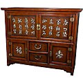 Four-door Carved Asian Character Chest (China)