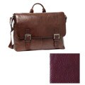 Johnston & Murphy Leather Double Buckle Briefcase