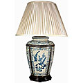 Ornate Porcelain Vase Lamp (China)