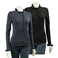 Dolce Cabo Women's Ruffled Neck and Sleeve Top