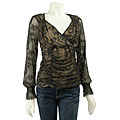 Kay Celine Women's Ruched V-neck Top