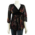 Kay Celine Women's 3/4-sleeve Floral Print Top