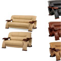 Dolcetto Creamy Cappuccino Leather Sofa and Loveseat