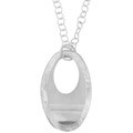 Elsa M Sterling Silver Mod Oval Necklace
