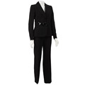 Tahari ASL Women's Black Belted Pant Suit