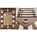 Chocolate Color 42-piece Table Linen Set (India)