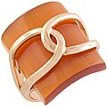 14k Pink Gold over Silver Cat Eye Loop Ring