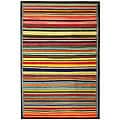 Hand-knotted Stripes Wool Rug (7'6 x 9'6)