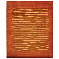 Hand-knotted Serenity Rust Rug (7'6 x 9'6)