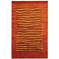 Hand-knotted Serenity Rust Rug (5' x 8')