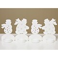 Sparkling Four Snowmen Tealight Candleholder