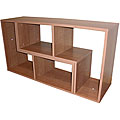 Dark Maple L-shape Bookshelves