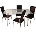 Medallion Chocolate 5-piece Dining Table Set