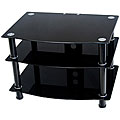 Freeson Black Glass 32-inch TV Stand