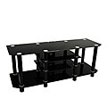 Dynasty 60-inch Black Glass TV Stand